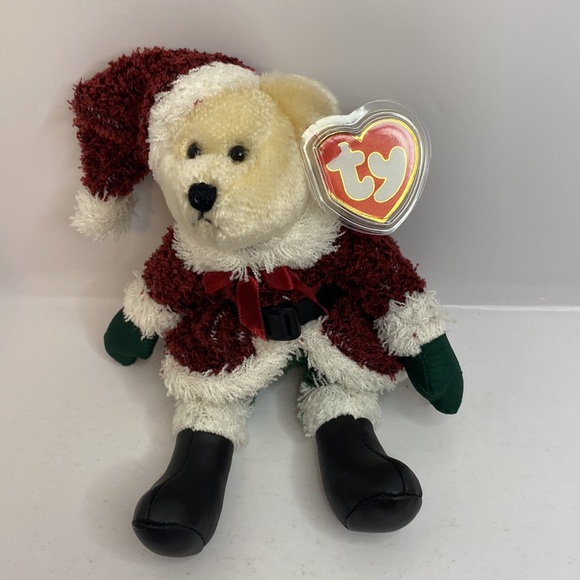 Ty Attic Treasures Teddy Bear in Santa Suit - Picture 2 of 11